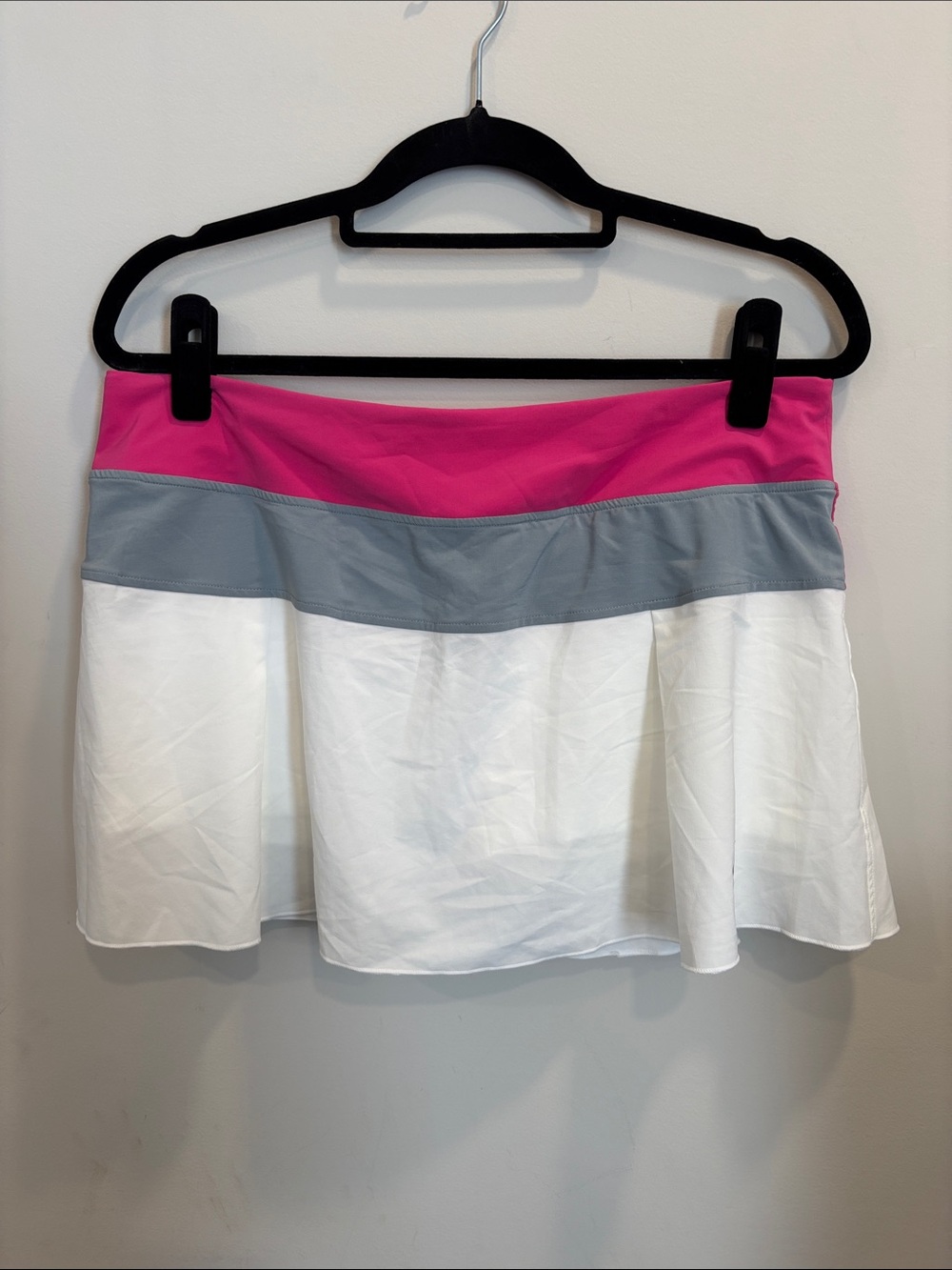 Nike Dri Fit Victory Tennis Skirt White Pink Gray Large Style 621019